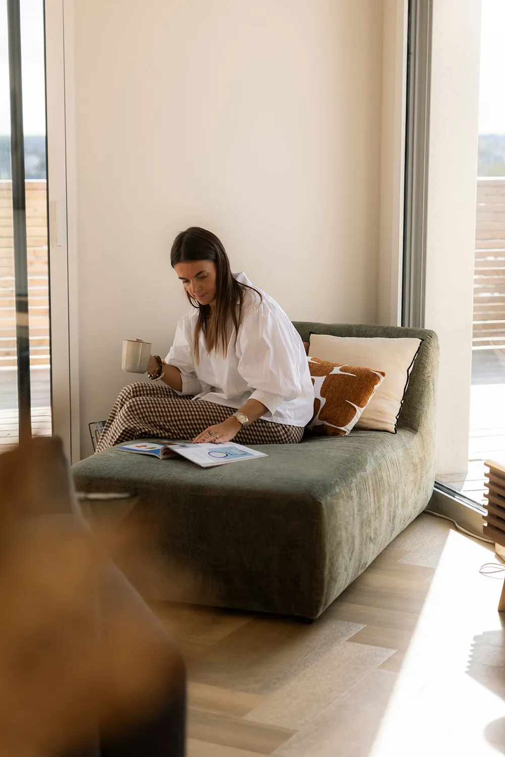 Design d’intérieur alliant modernité et douceur